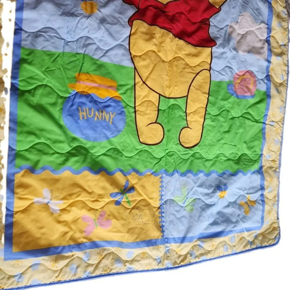 Vintage DISNEY Winnie The Pooh Quilted Blanket 42